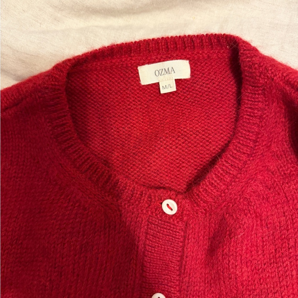 OZMA Everyday Cardigan in Red - Picture 6 of 8